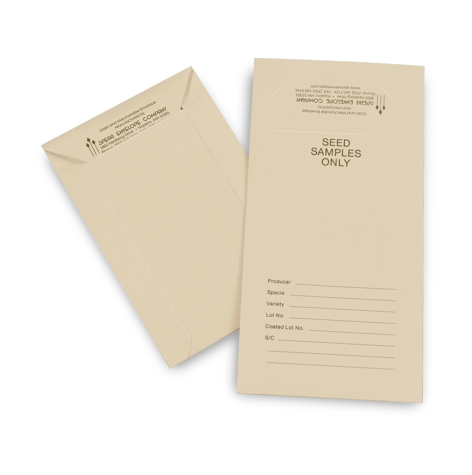 agricultural seed envelopes