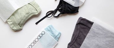 Apparel inside glassine bags