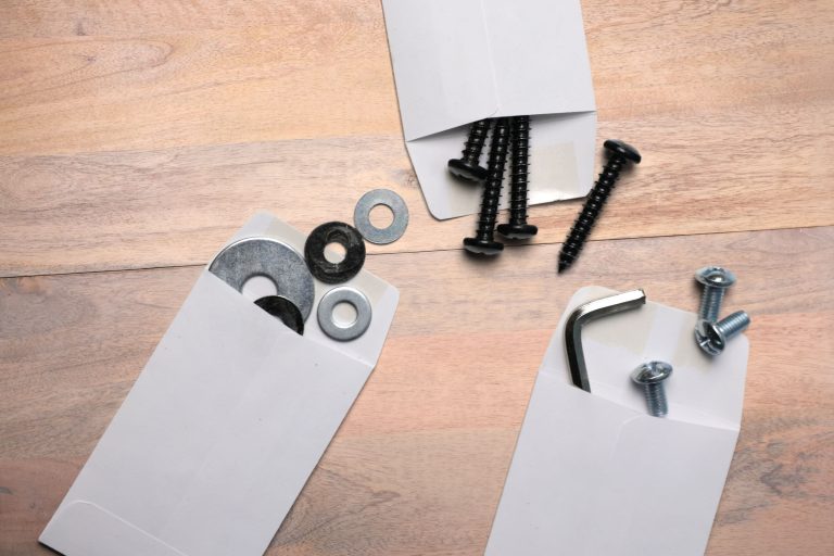 hardware packaging wood background
